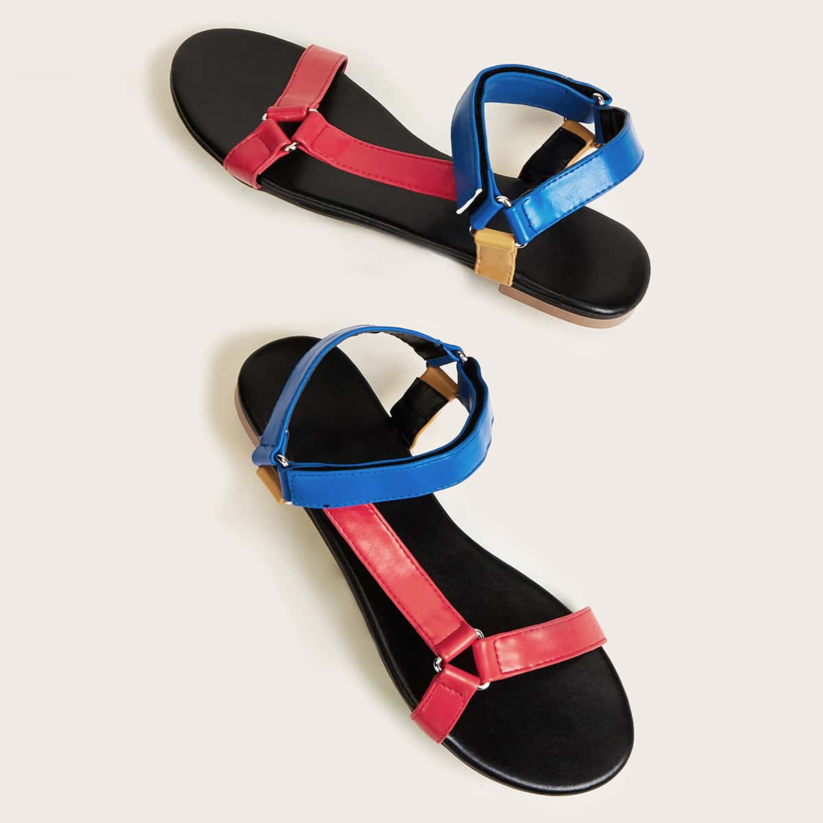 

Color-block Midform Sandals, Multicolor