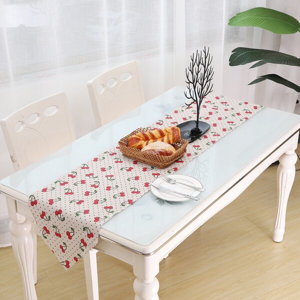 

Cherry Print Table Runner, Multicolor