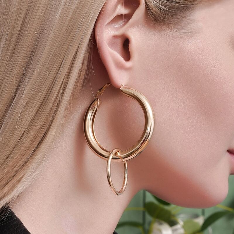 

Geometric Drop Earrings, Gold