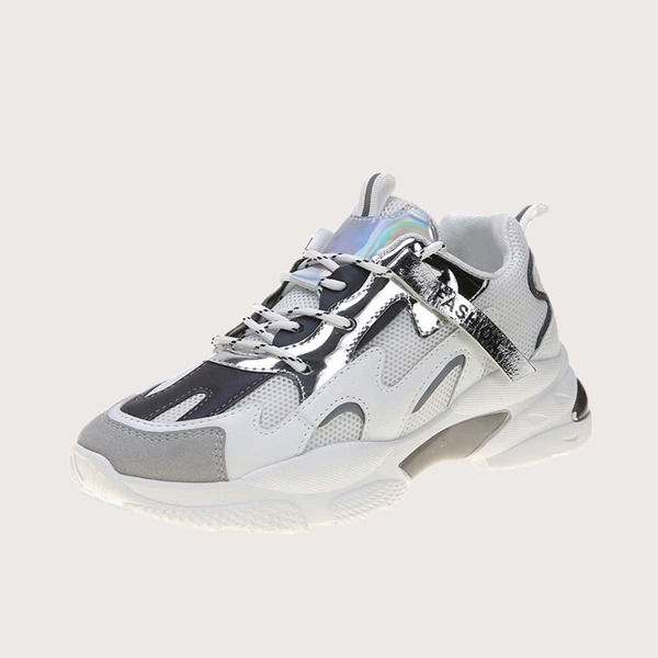 

Сетчатые кроссовки на платформе и шнуровках