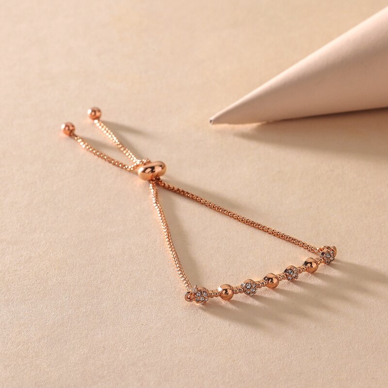

Rhinestone Adjustable Bracelet, Gold