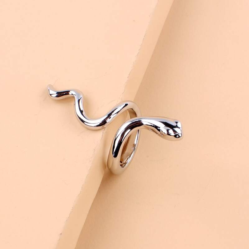 

Serpentine Cuff Ring, Silver