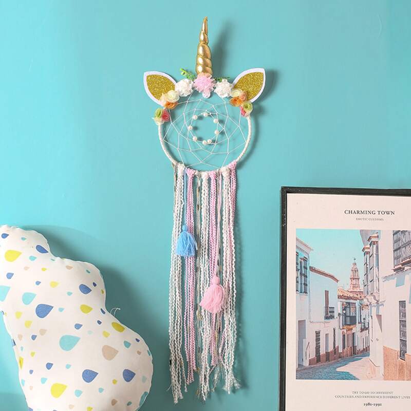 

Cartoon Unicorn Design Dreamcatcher, Multicolor
