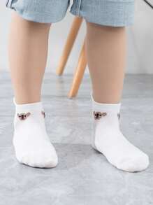5pairs Toddler Boys Cat Pattern Socks - Multicolor - View 2