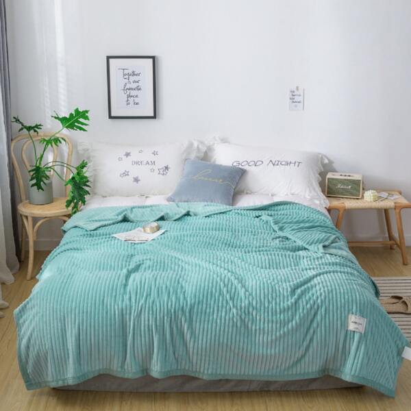 

1pc Solid Blanket, Turquoise