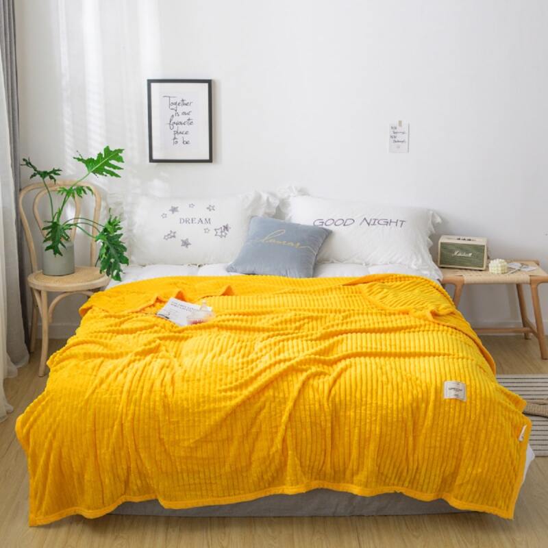 

1pc Solid Blanket, Yellow