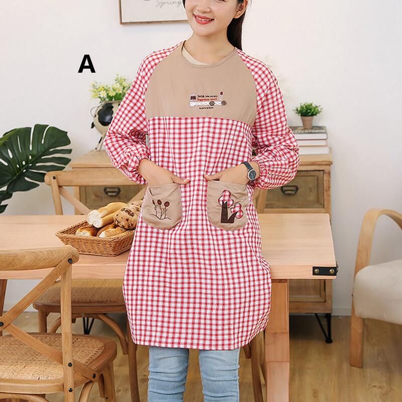 

Gingham Pattern Apron, Multicolor