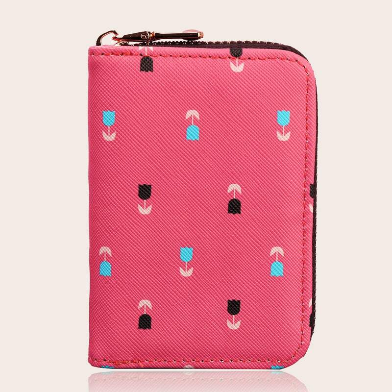 

Floral Graphic Purse, Hot pink