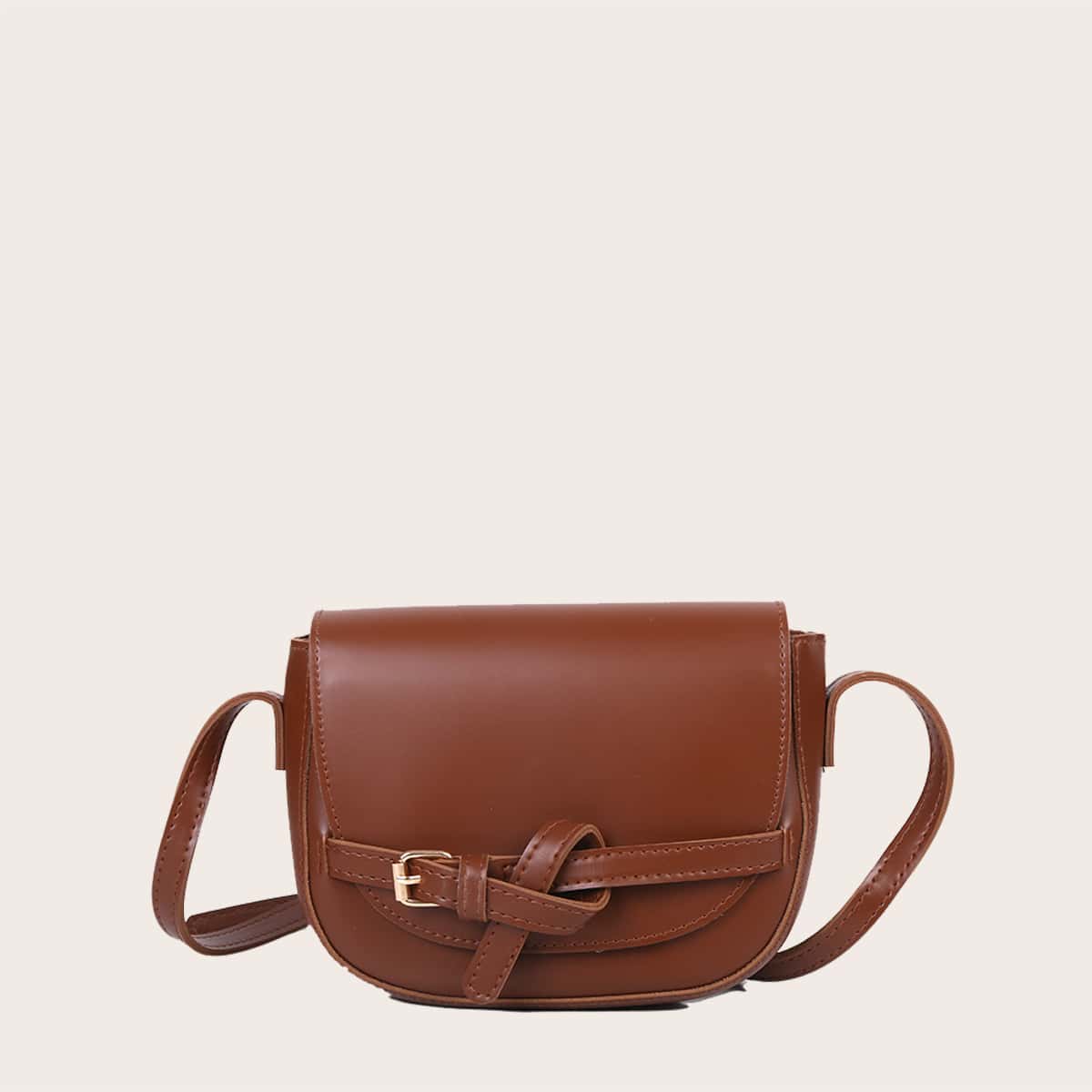 

Minimalist Flap Saddle Bag, Brown