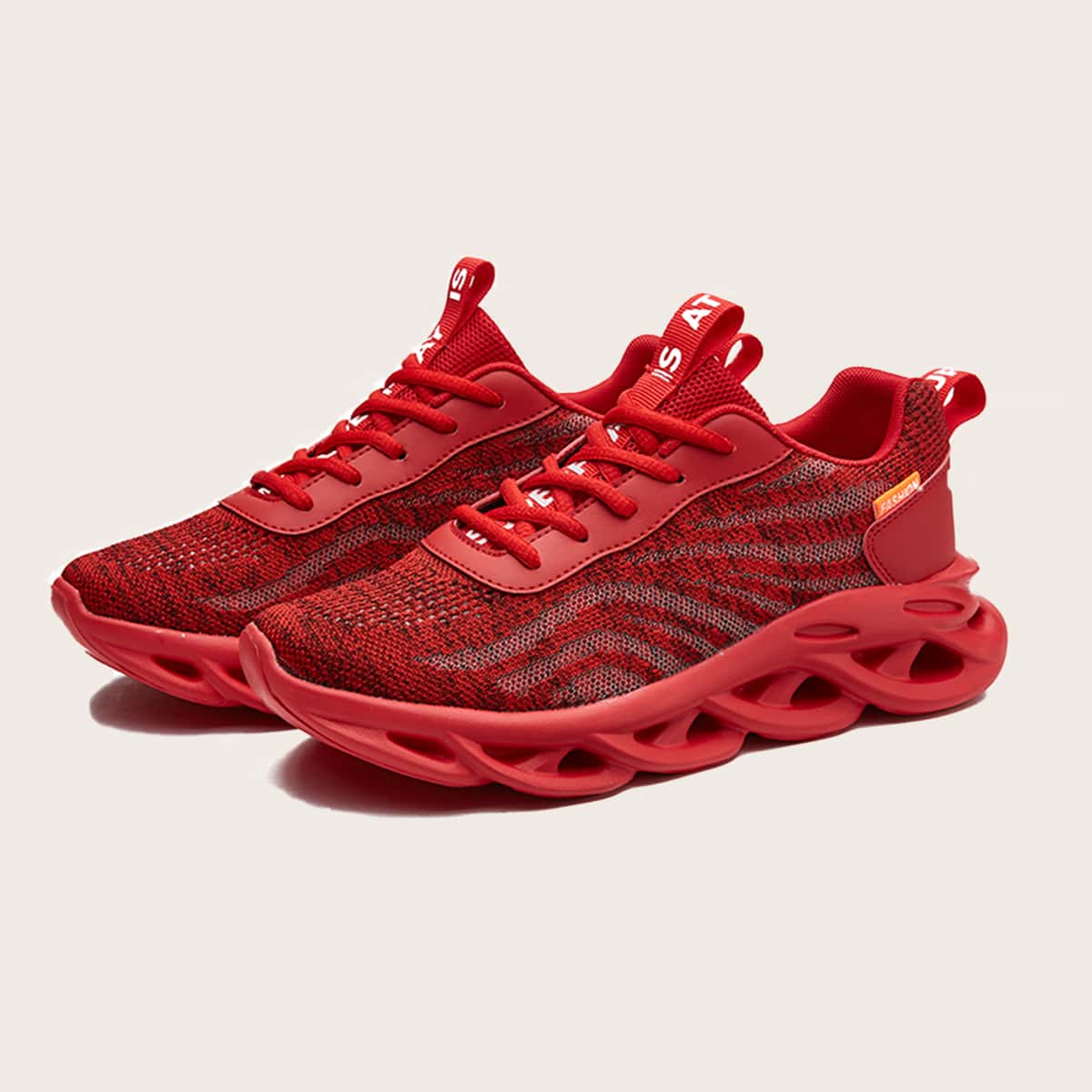 

Guys Lace-up Front Wide Fit Sneakers, Red