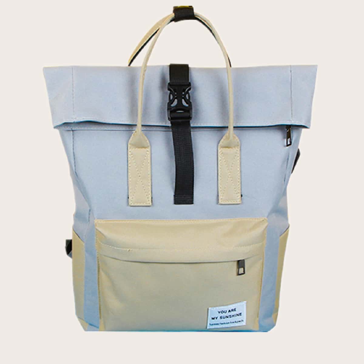 

Colorblock Large Capacity Backpack, Blue