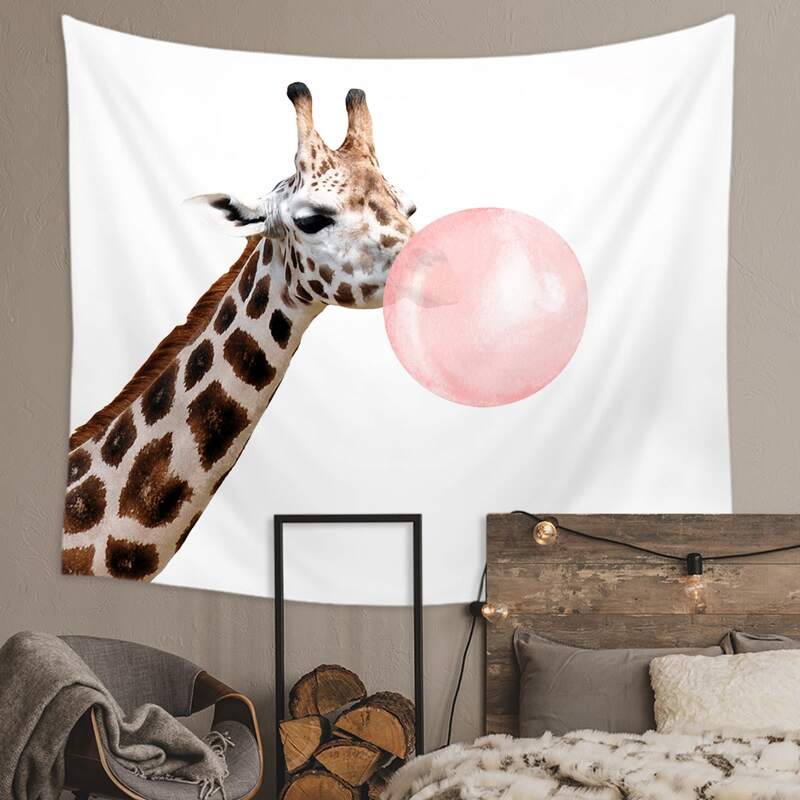 

Giraffe Print Tapestry, Multicolor