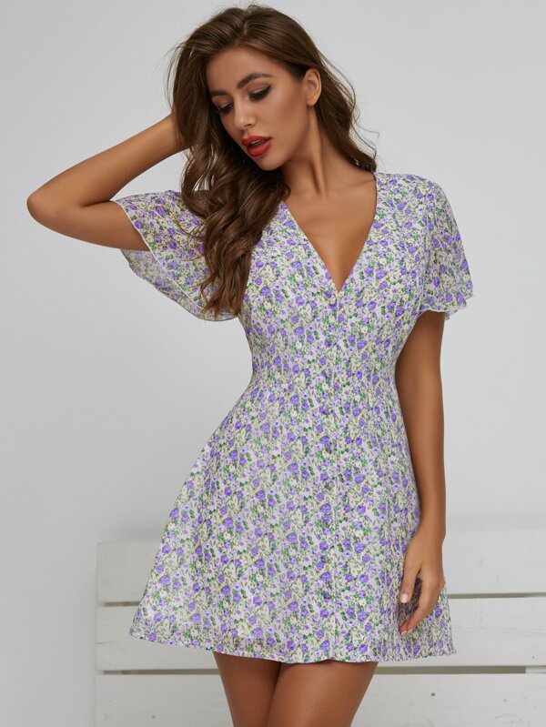 ditsy floral skater dress