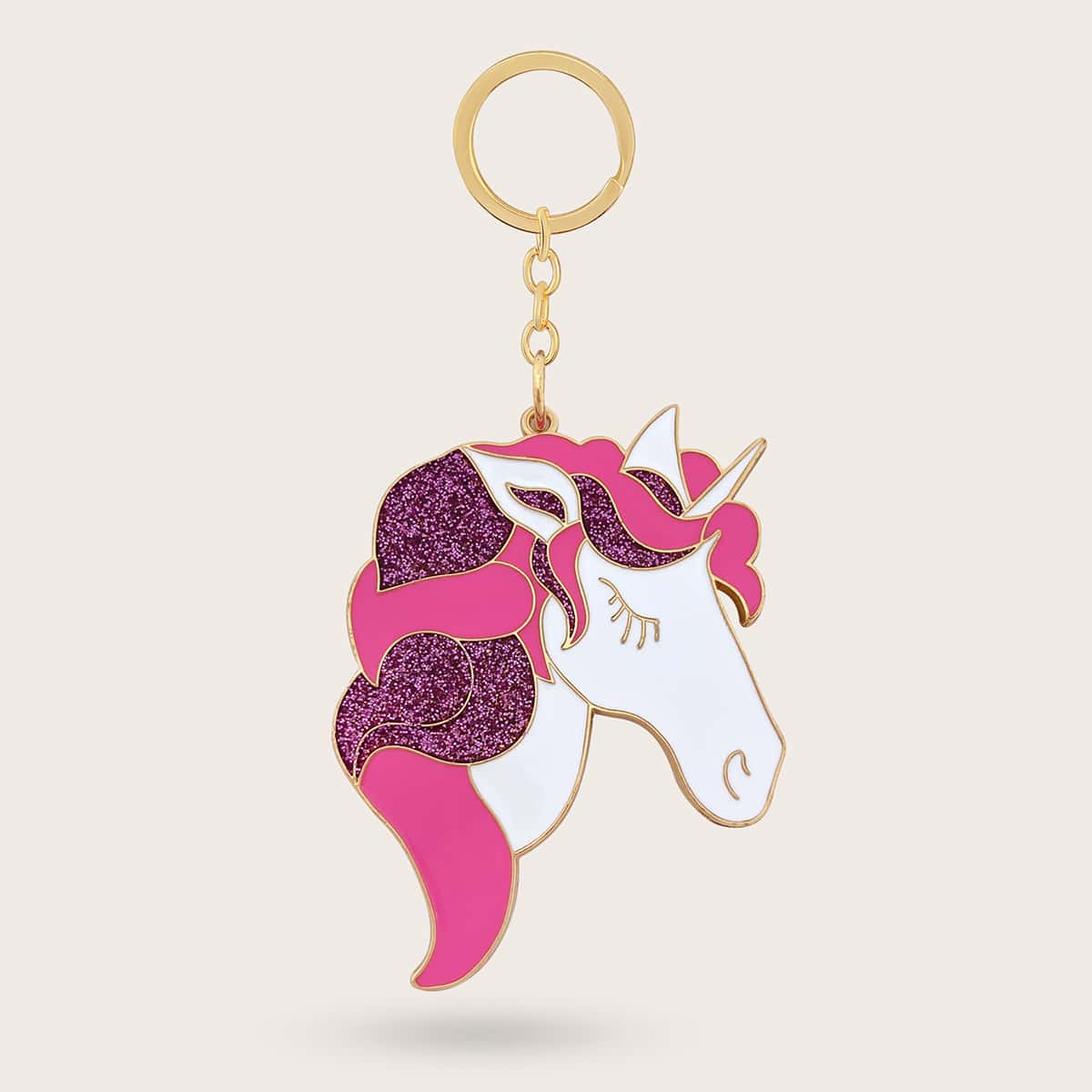

Unicorn Charm Keychain, Multicolor