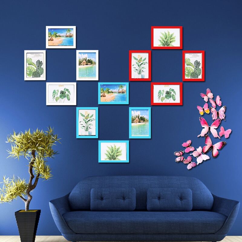 

12pcs 5 Inch Wall Photo Frame, Multicolor