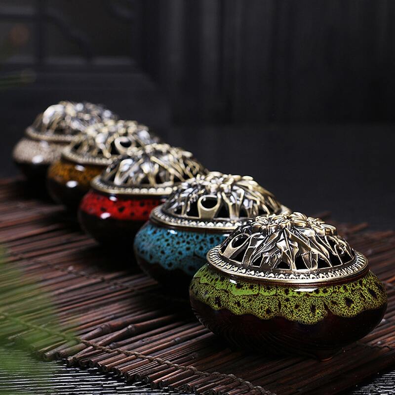 

1pc Ceramic Incense Burner, Multicolor