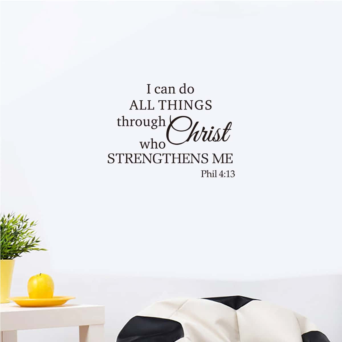 

Slogan Graphic Wall Sticker, Black