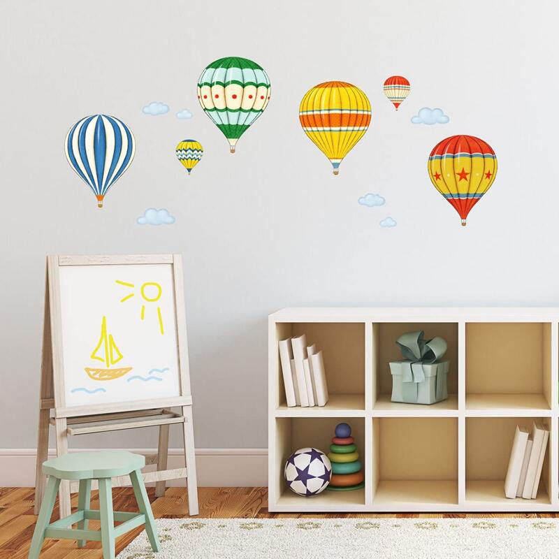 

Hot Air Balloon Print Wall Sticker, Multicolor