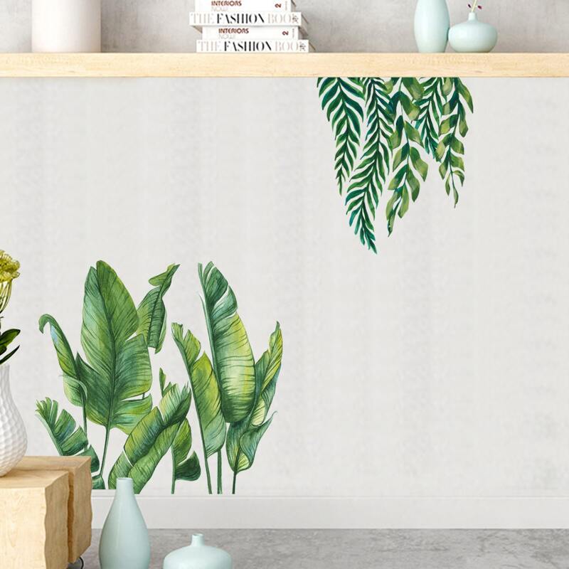 

Leaf Print Wall Sticker, Green