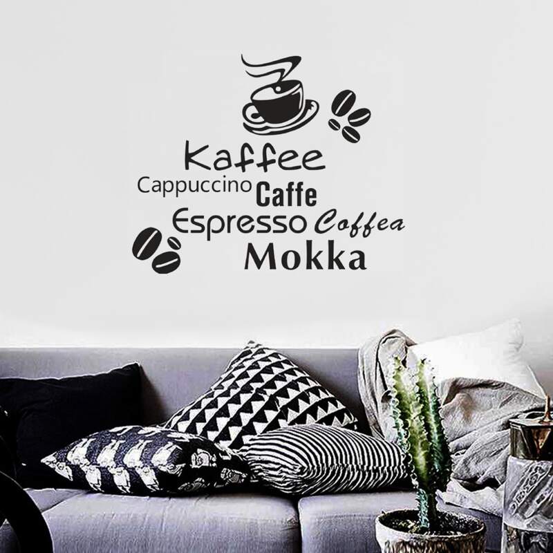 

Coffee Print Wall Sticker, Black