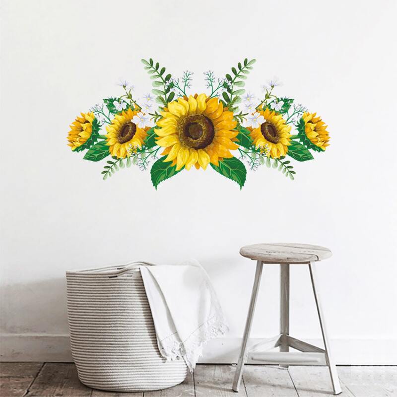 

Sunflower Print Wall Sticker, Multicolor
