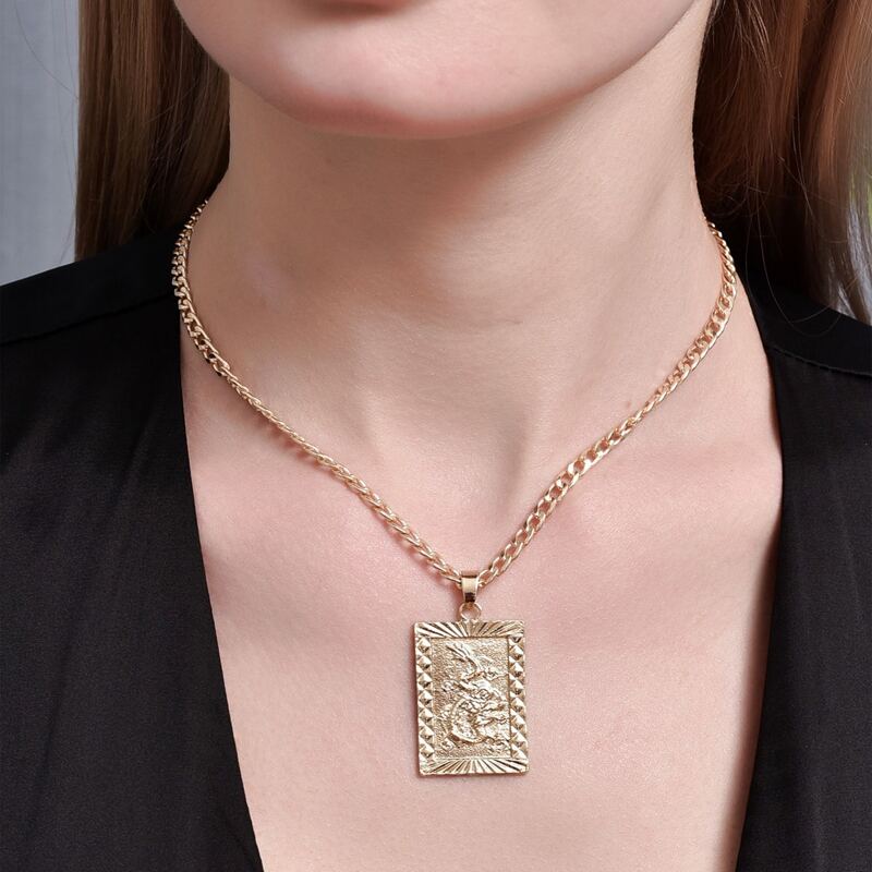 

Geometric Charm Necklace, Gold