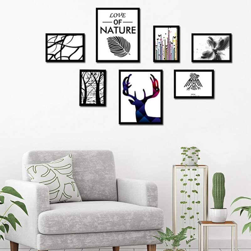 

7pcs Wall Photo Frame, Multicolor
