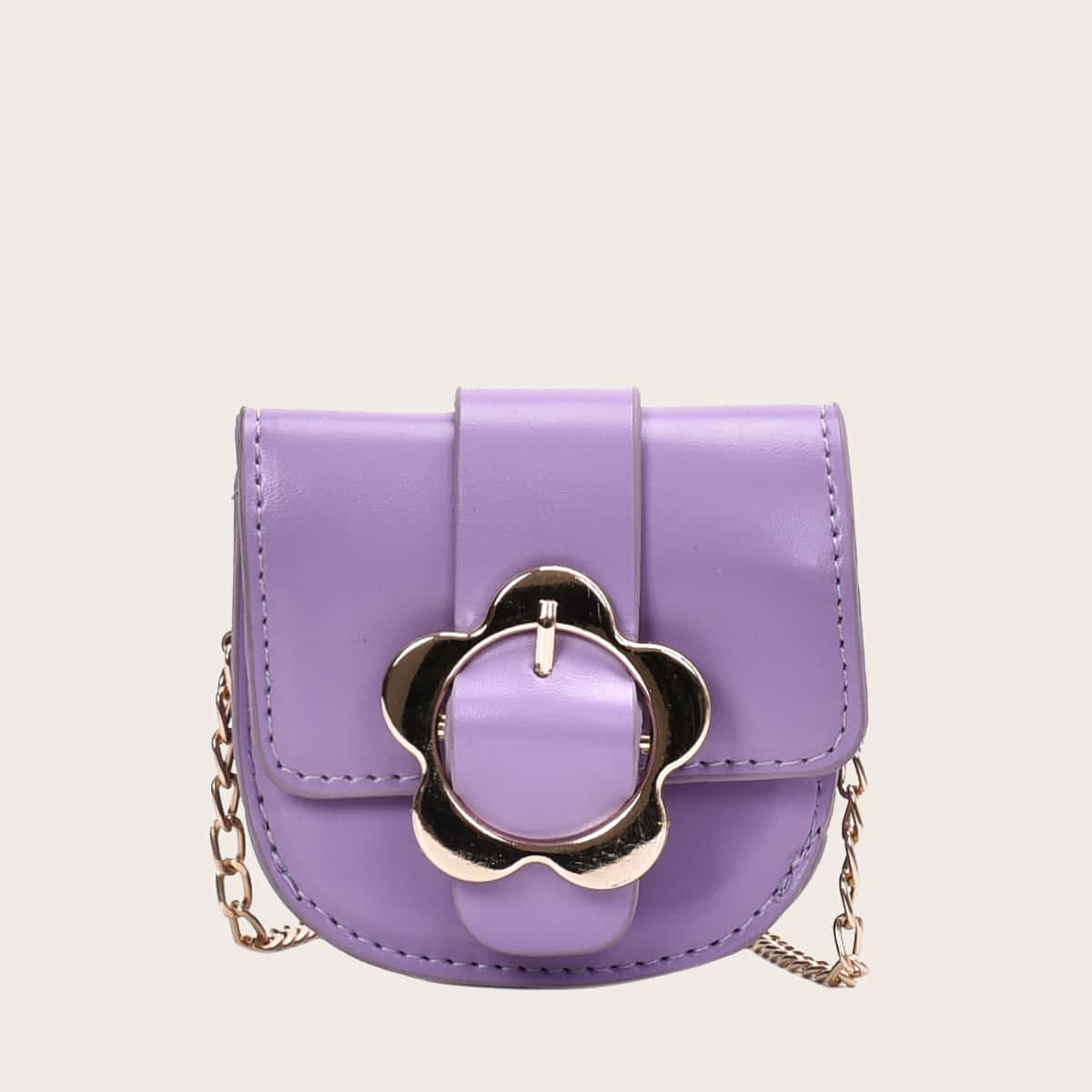 

Mini Metal Decor Crossbody Bag, Purple