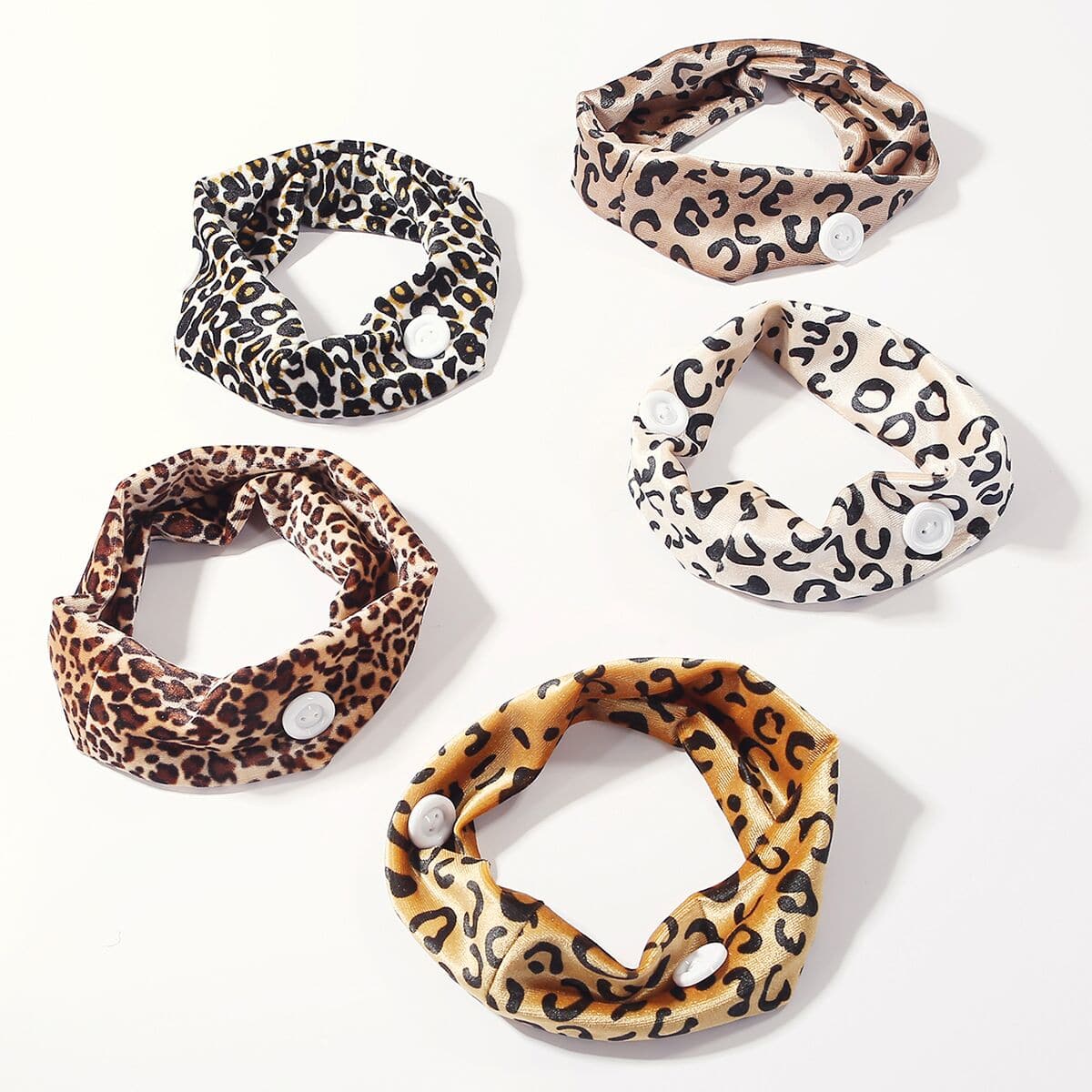 

5pcs Leopard Pattern Headband, Multicolor