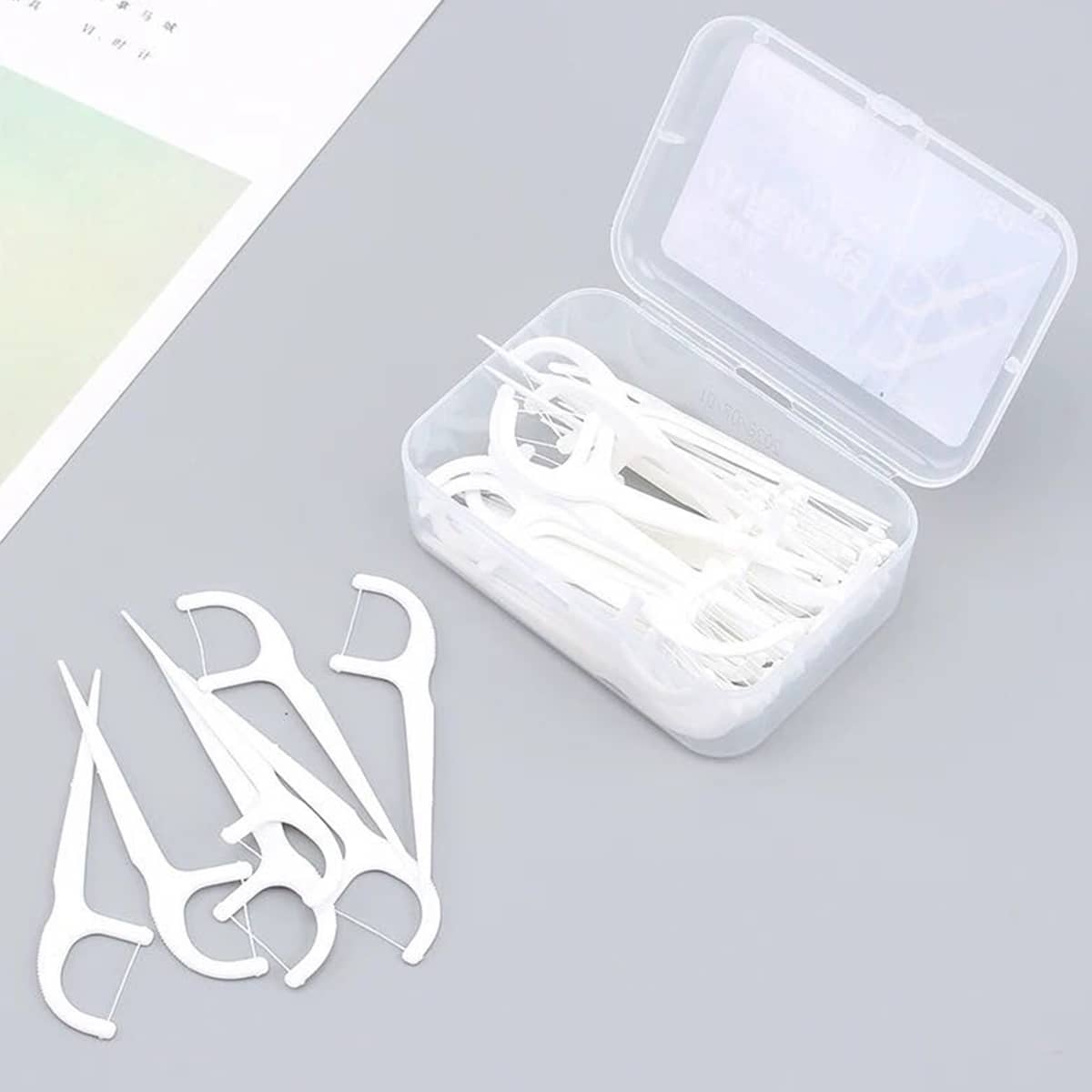 

50pcs Disposable Dental Toothpick, White
