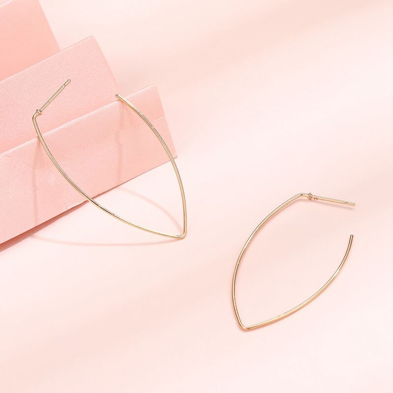

Metal Hoop Earrings, Gold