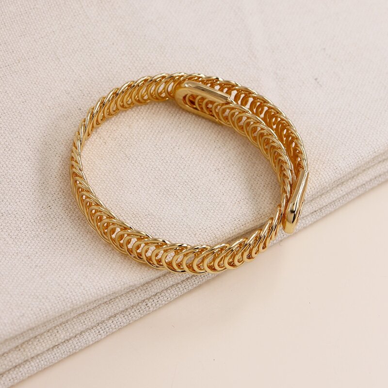 

Metal Geometric Bracelet, Gold