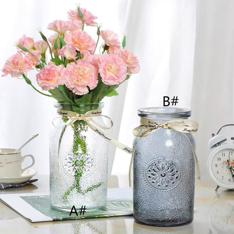 

1pc Solid Clear Flower Vase, Multicolor