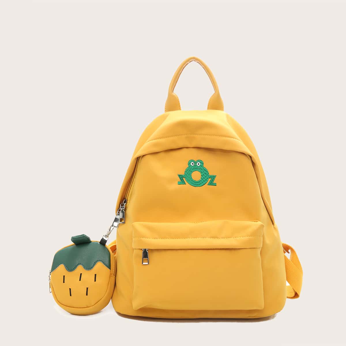 

Cartoon Graphic Backpack With Inner Pouch, Yellow