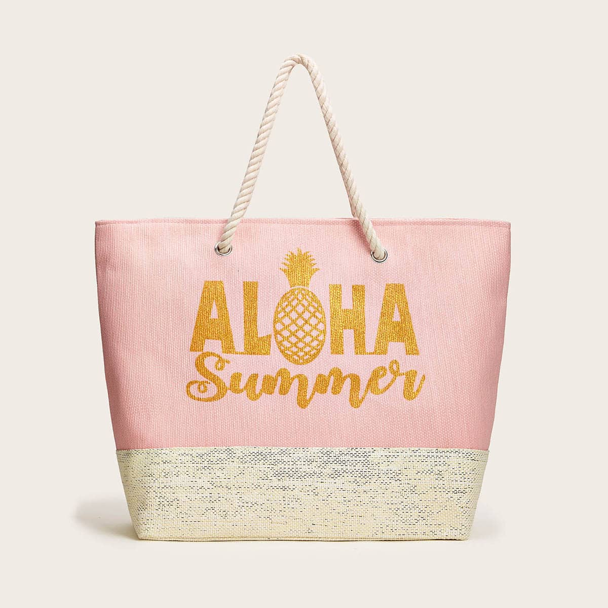 

Letter Graphic Tote Bag, Multicolor