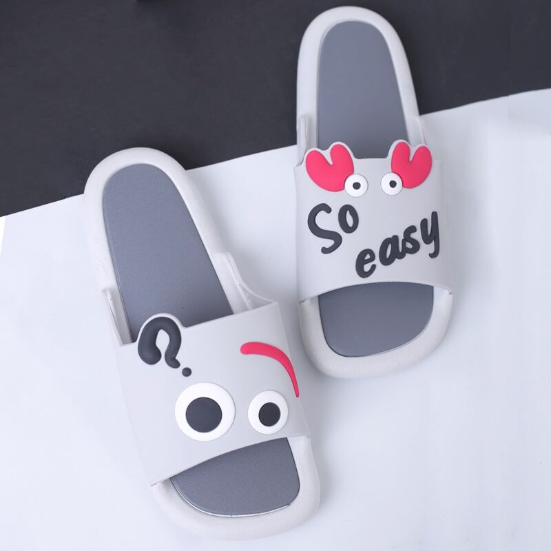 

Guys Cartoon Graphic Wide Fit Slippers, Grey