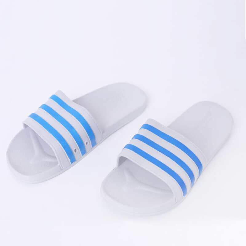 

Guys Striped Slippers, White