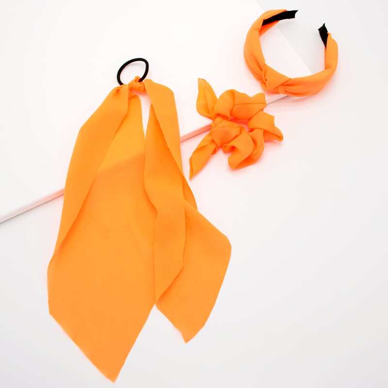 

3pcs Simple Hair Accessory, Orange