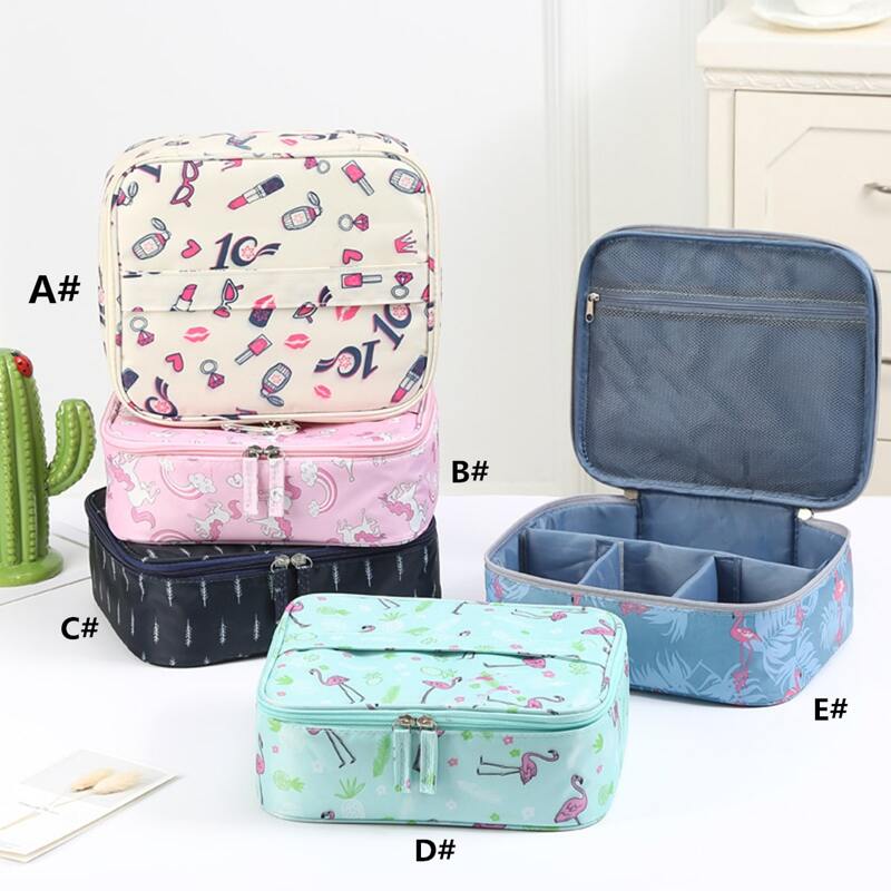 

1pc Random Pattern Cosmetic Storage Bag, Multicolor