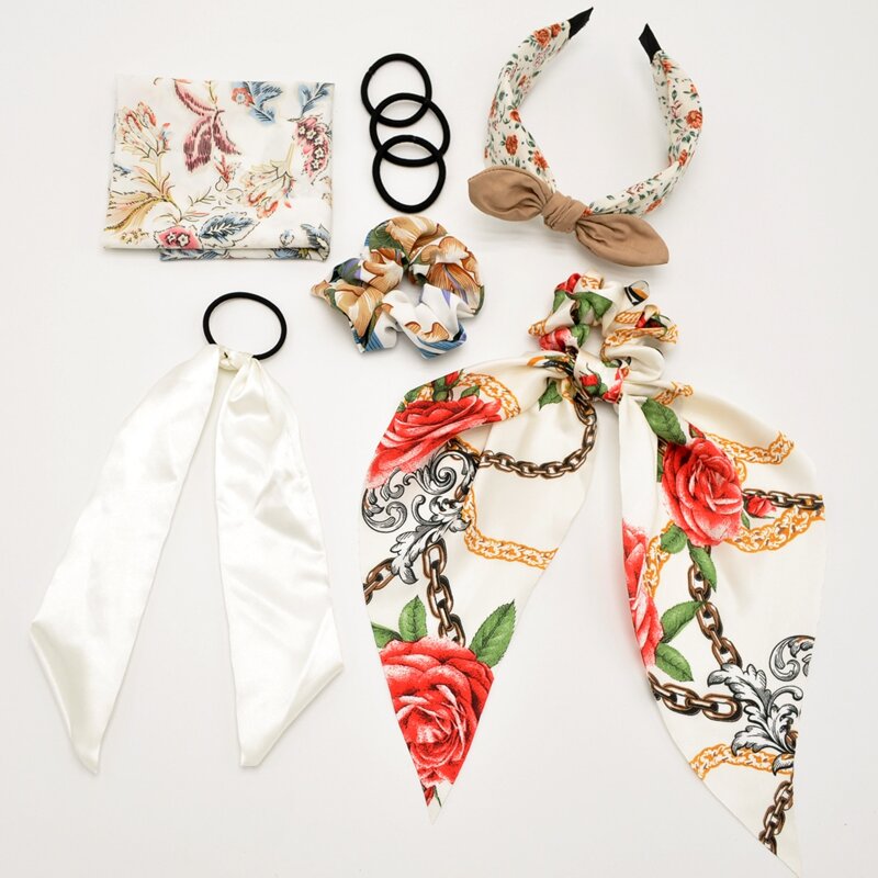 

8pcs Chain Print Hair Accessory, Multicolor