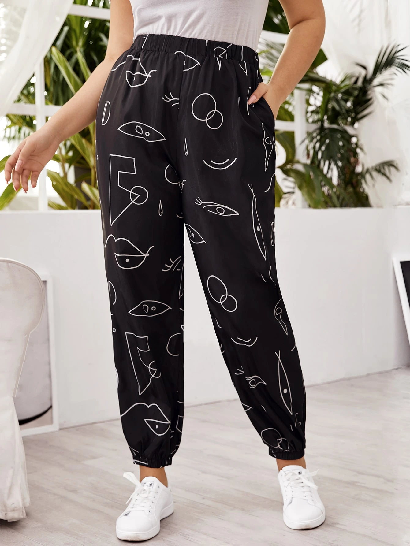 plus size wind pants
