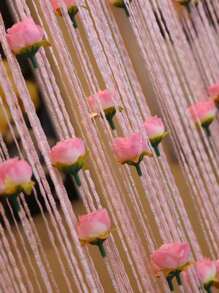 1pc Rose Decor String Curtain - Pink - View 2