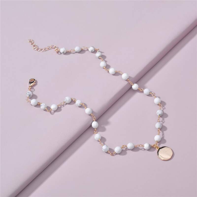 

Disc Charm Necklace, Multicolor