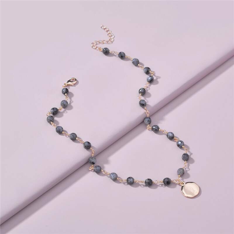 

Disc Charm Necklace, Multicolor