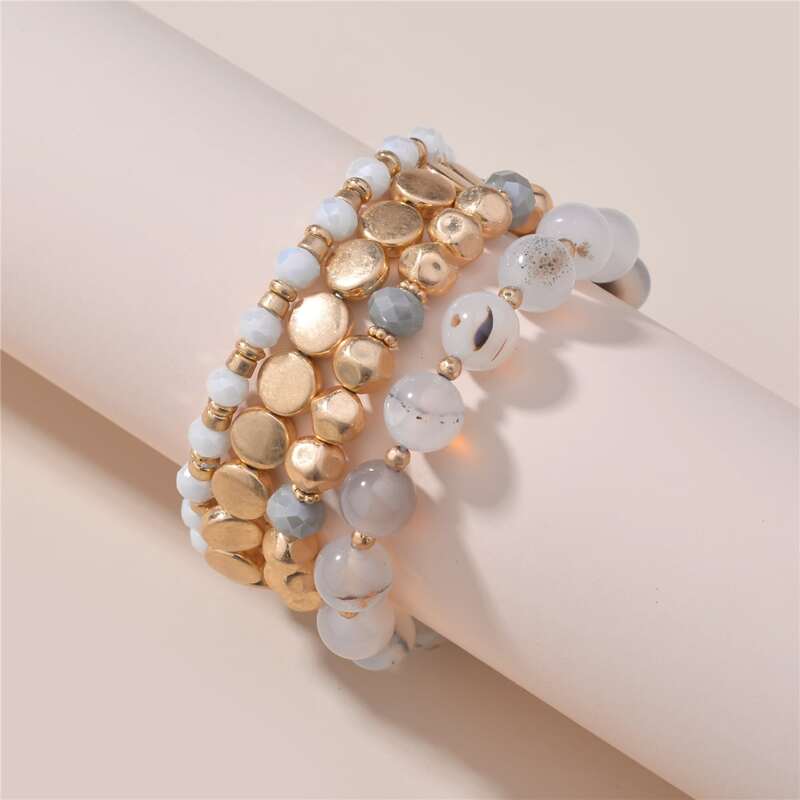 

Stone Decor Beaded Bracelet, Multicolor