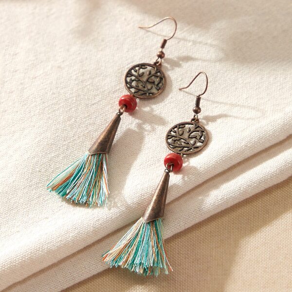 

Tassel Charm Drop Earrings, Multicolor