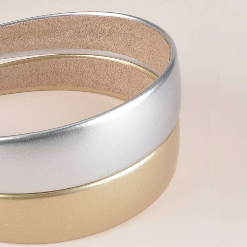 

2pcs Metallic Hair Hoop, Multicolor