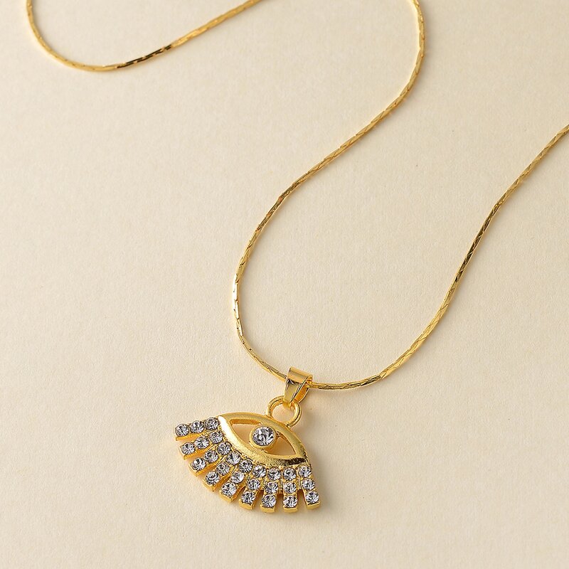 

Eye Charm Necklace, Gold