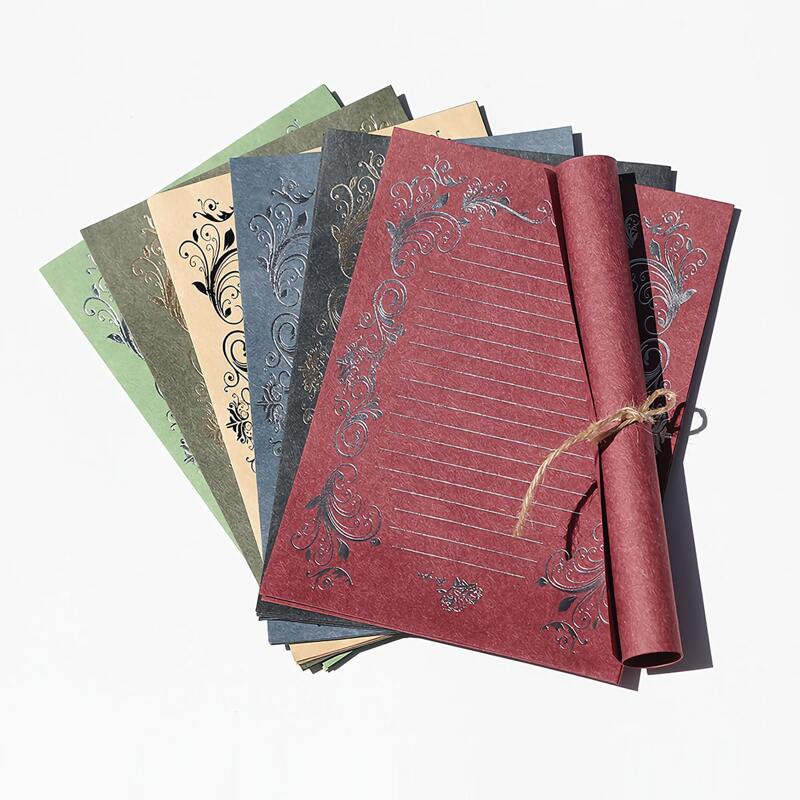 

4sheets Hot Stamping Random Writing Paper, Multicolor