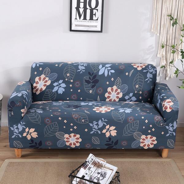 

Flower Print Stretchy Sofa Cover, Multicolor
